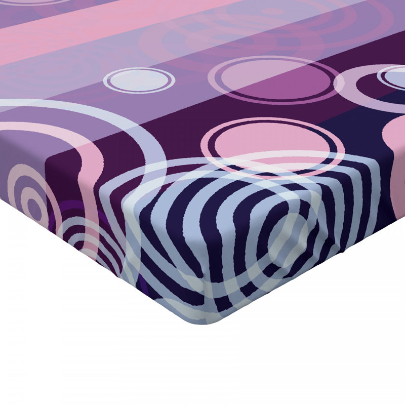 Microfiber Geometric Fitted Sheet, Full Fitted Sheet