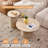 2-Piece Modern Round Coffee Table Set, 27.6"/15.7" Groove Line Cylinder-1047076361