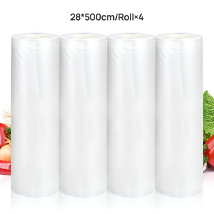 Vacuum Sealer Bags, 4 Rolls 11"x16' Vacuum Seal Bags For Food, Environmentally Friendly Degradable Material, Mircowave & Freezer, Sous Vide Cooking
