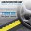 Rampe de protection de câble L 36,1 po x l 9,8 po x H 1,7 po avec 2 canaux, matériau TPU / TPR, rampe de protection de tuyau 1 pièce, noir / jaune, capacité de charge de 22 000 lb