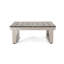 Table basse et de coin de couleur aluminium kaki Profondeur, largeur, hauteur de 27,49 po, poids et apparence de 47,39 lb, composant