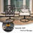 7-piece Steel Outdoor Swivel Dining Set With Cushioned Chairs & Umbrella Hole – Elegant Patio Furniture For 6