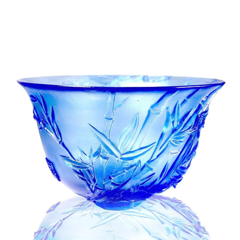 Bol décoratif en verre fait à la main
