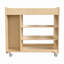 Chariot mobile en bois Bright Bright Beginnings avec compartiments de rangement verticaux et horizontaux