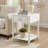  Sterling Modern Side Table with Storage Drawer, Lower Shelf, Contemporary Legs End Table for Living Room, White-993621891