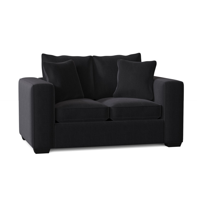 Aceyn 64'' Upholstered Reclining Loveseat, Entice Navy