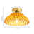  Moncia Modern 11.8" Fluted Antique Brass Glass Semi-Flush Mount Ceiling Lightfor Entryway Hallway-36170013