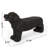 Mgo Dog Bench, Outdoor Bench, Matte Black + Black, No Assembly Required