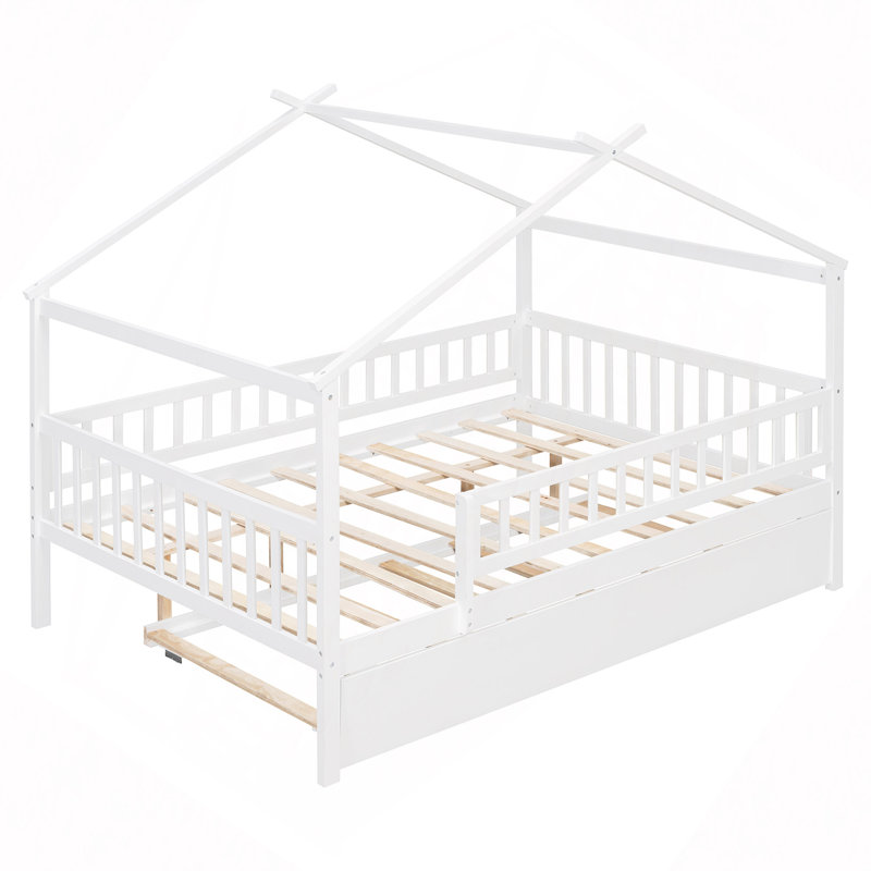 Lit gigogne en bois, Blanc