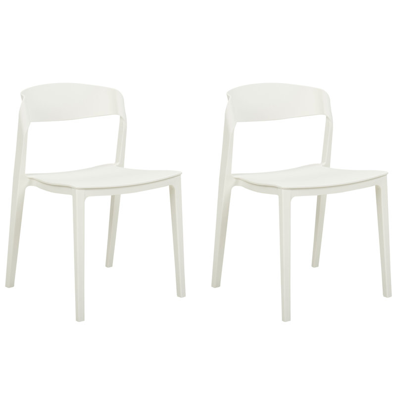 Fawnlily 77cm H Stacking Side Chair, White