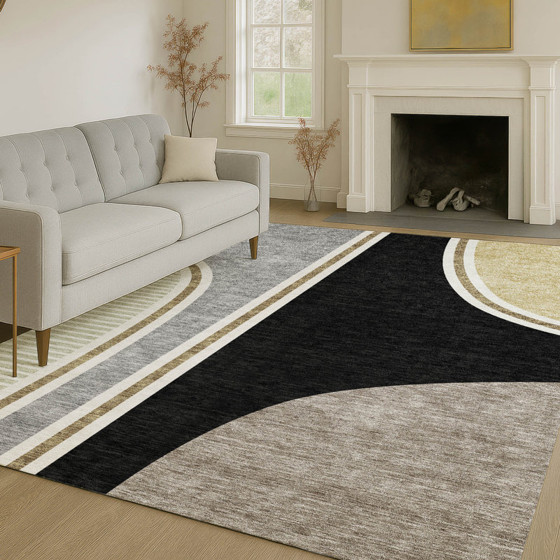 Rectangle 5' x 7'6", Black