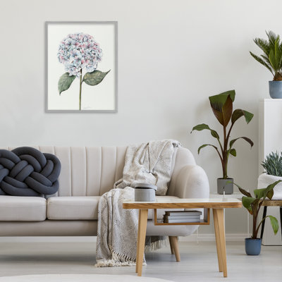Ampoule ronde à hortensia, estampe numérique, design par Cady