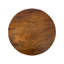 Élégante table d'appoint ronde brune de 24 po avec base à lattes en forme de cloche-524034500