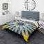 Ensemble de housse de couette en microfibre jaune / bleu-66399421
