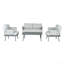Ensemble de conversation 4 pièces, durable et élégant pour la détente en plein air-1684082797-1684082798