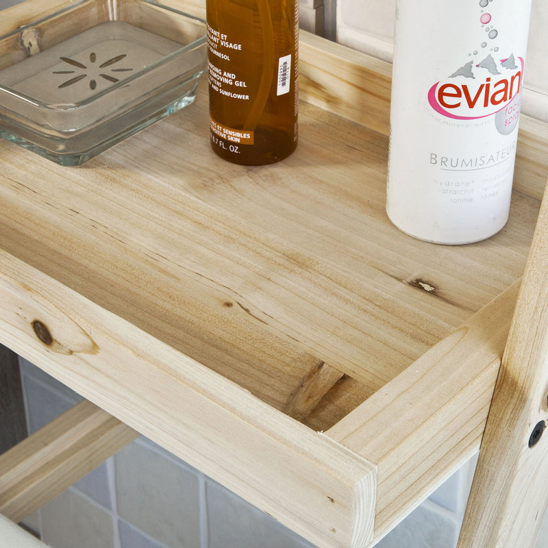 Dole Solid Wood Wall Bathroom Shelves