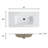Integrated White Ceramic Basin, Drain Assembly NOT Included