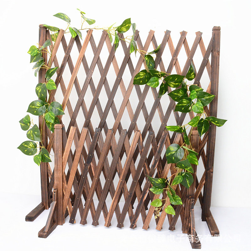 Expanding Portable Wood Privacy Fence, Brown, 76cm H x 140cm W x 12cm D