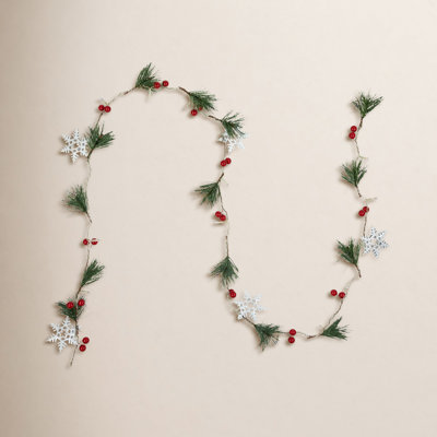 3'' in. Lighted Faux Berry Garland