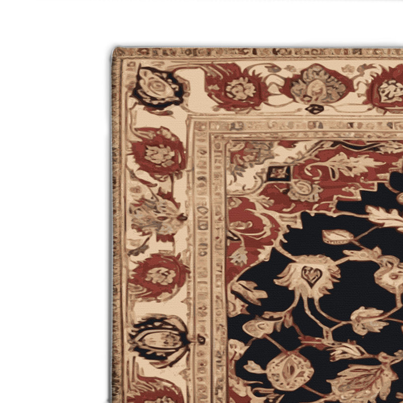Tapis d'intérieur et d'extérieur brun Persian, Rectangulaire 8 pi x 10 pi