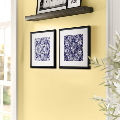 " Inky Kaleidoscope " 2 - Pieces Painting Print