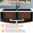 33'' L Ture Black Double Bowl Kitchen Sink W/ Pull-out Faucet  16 Gauge Stainless Steel Drop In Sink