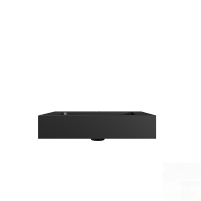 Integrated Engineered Solid Surface Basin with Built-in Overflow, Sleek Non-Glossy Finish for Modern Bathroom Renovation and Easy Maintenance.