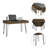 Rectangle Writing Desk Home Office Desk
