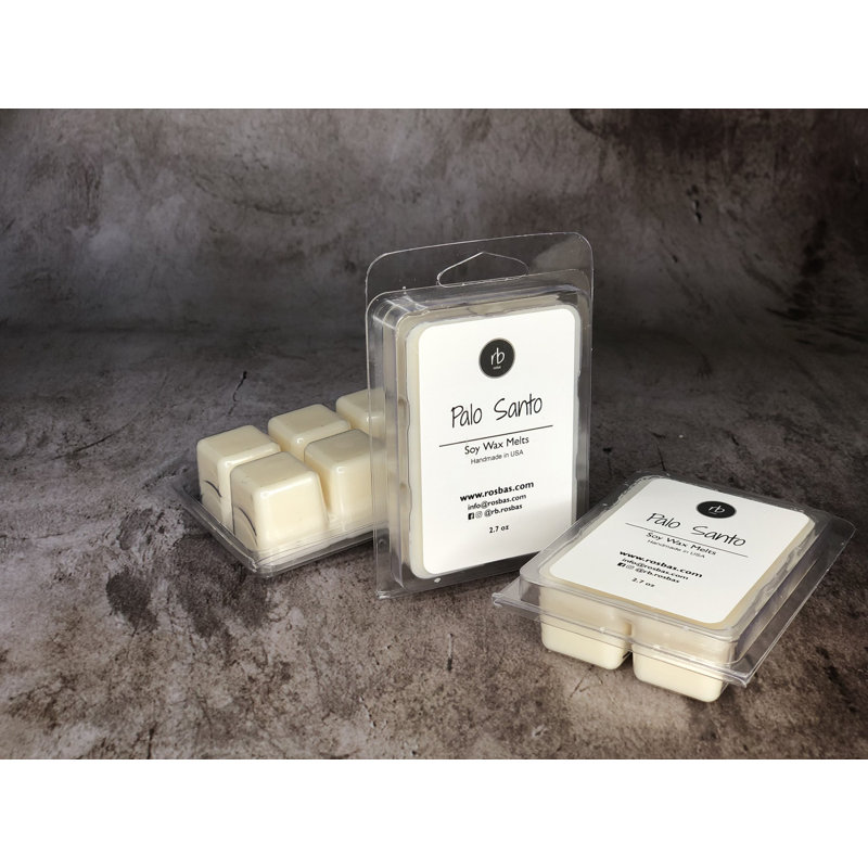 Cire de soja Palo de San Melts - fondant propre, parfum sans flamme pour la maison - coulé à la main, durable, fabriqué aux États-Unis