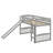 Twin-Size Loft Bed Highlighted By An Exciting Slide