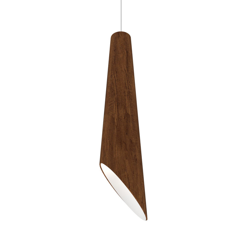 Luminaire suspendu conique à 1 lumière Cônico, Imbuia