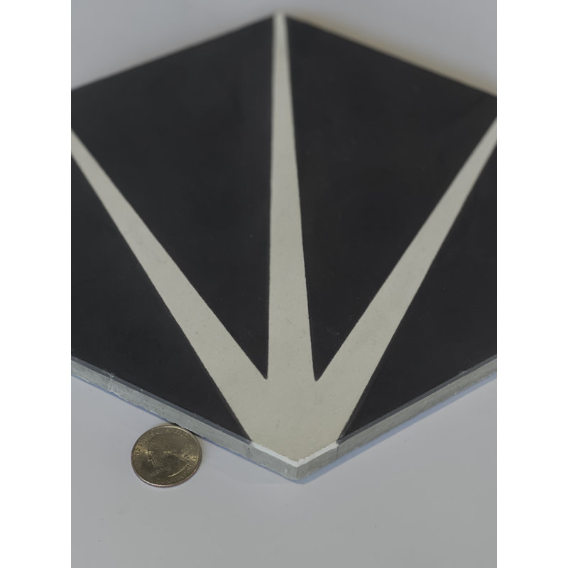 Menara 8" x 9" Cement Honeycomb Mosaic Wall & Floor Tile