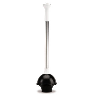 Superio Grey Toilet Plunger With Holder