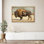 «Rustic American Bison Wildlife Western Prairie Animal Art», reproduction d'art sur toile encadrée dans la chambre principale