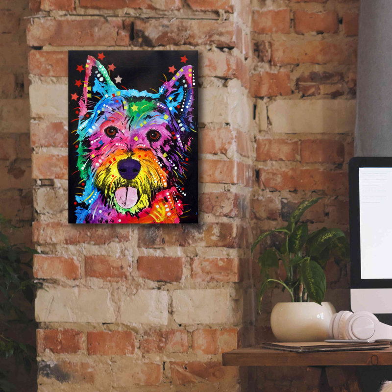 Westie par Dean Russo - impression sur toile tendue