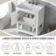 Base de meuble-lavabo 24 po seulement, structure en bois massif, armoire de rangement avec portes et tablette ouverte-1002923741