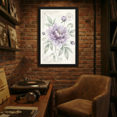 Plantes et fleurs, pivoine florale, impression sur toile