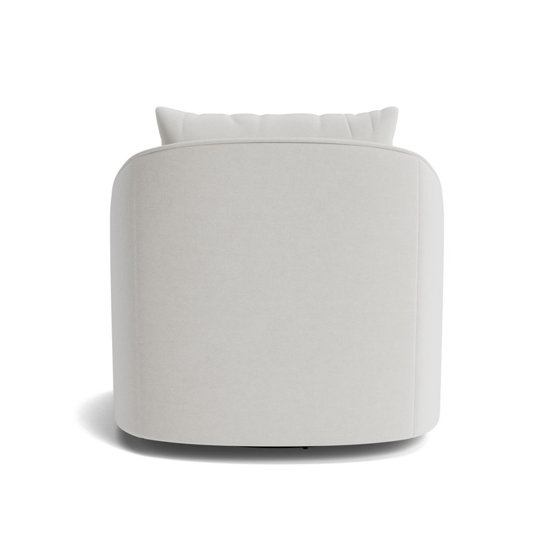 Laurel Swivel Chair, Performance Velvet - Silver