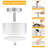 3-Light Semi Flush Mount Ceiling Light Fixture, Drum Light With Double Fabric Shade, Modern Close To Ceiling Lamps For Dining Room Kitchen