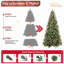 Arbre de Noël 7 pi avec 450 lumières DEL blanc chaud-1657259694