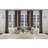 Beige Upholstered Curved Loveseat
