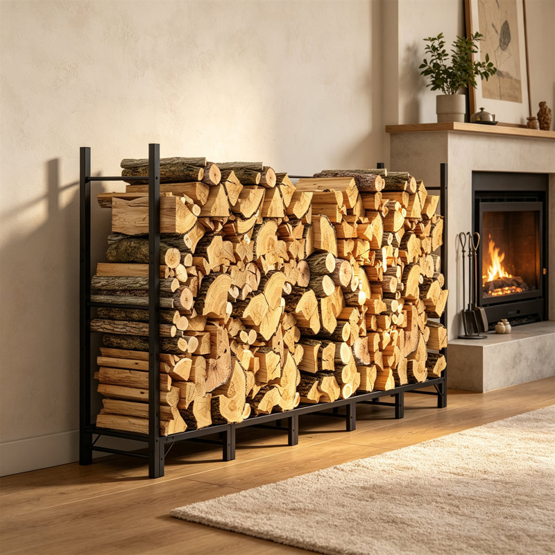 244cm W Metal Log Rack