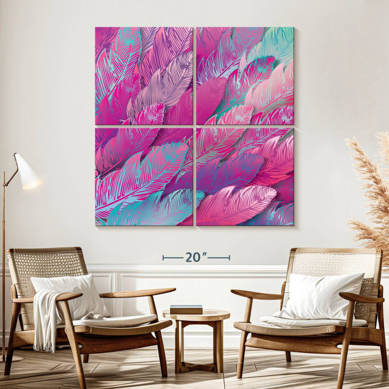Kerner Iridescent Pink Feathers