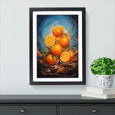 Orange Fruit Symbolism - Single Picture Frame Print on Wood