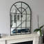 Arch Metal Window Panel Mirror