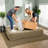Space-saving Modular Sectionals, Corduroy Upholstery, Modern Convertible For Living Room