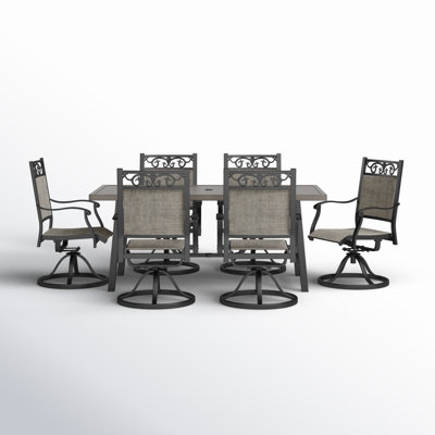 Langner Rectangular 6 - Person 70" Long Dining Set