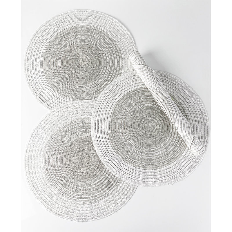 Ensemble de napperons 4 pièces Almut, gris