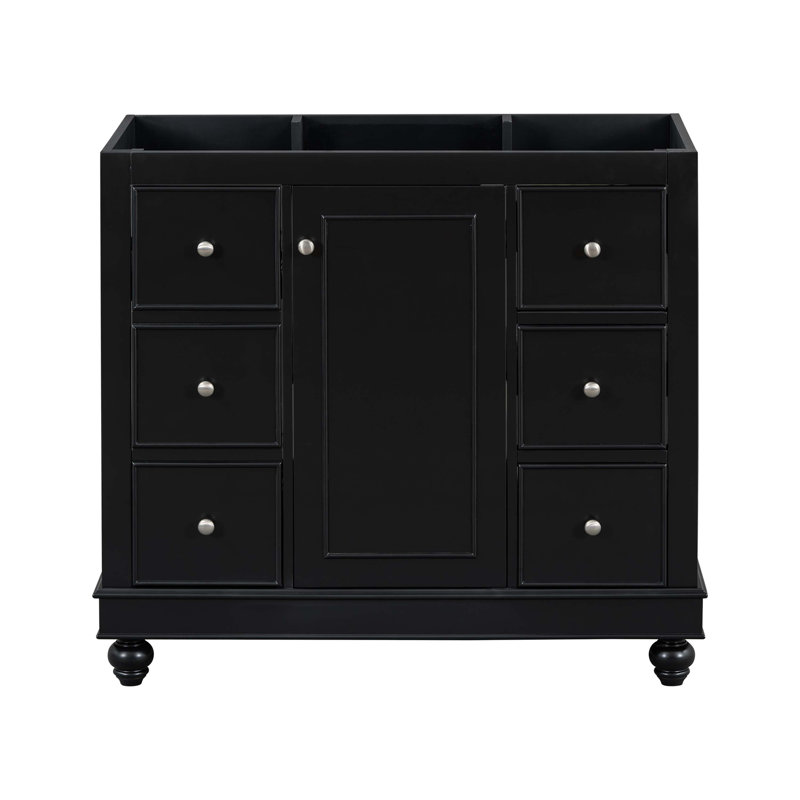 [Cabinet seulement] Meuble-lavabo noir de 36 po (lavabo non inclus)