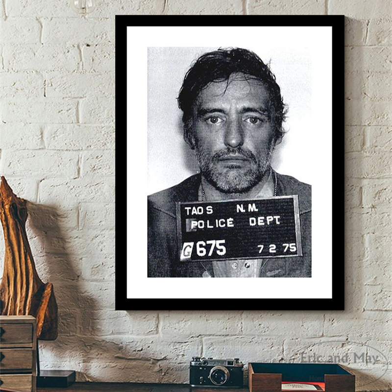 «Dennis Hopper», reproduction d'art encadrée 14 x 18